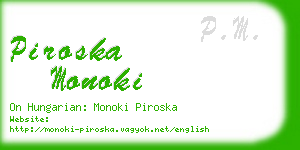 piroska monoki business card